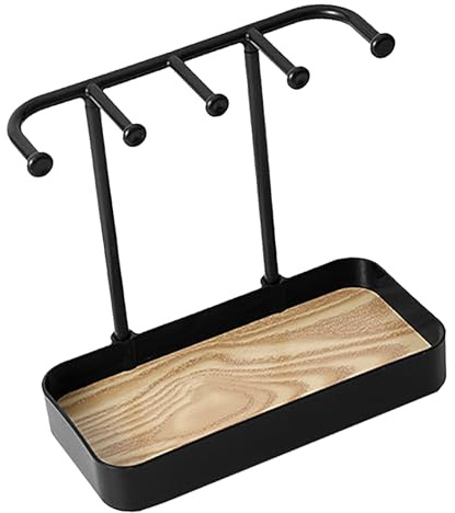 Smycken Organizer Stand Halsband Organizer Örhängen Hållare, Smycken Stand Örhänge Display Rack, Ewelry Tower Display Rack Förvaringsträd för Armband Örhängen Ringar (BLACK)