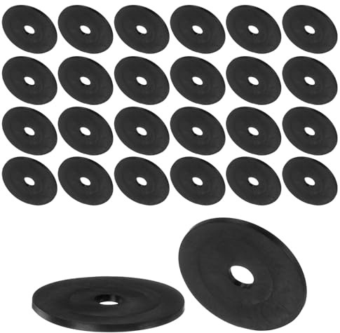 QUARKZMAN 30Stk Gummi Unterlegscheiben Gummi Abstandshalter 31mm AD 6mm ID 1,6mm Höhe Schwarz Rund Vibrationsdämpfer Gummi Buchse Ösen Dicke Gummispacer für Haus Auto Zubehör