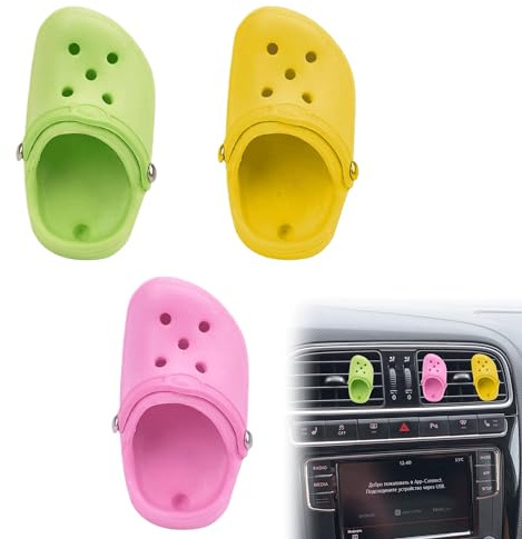 Car Air Fresheners 3Pcs Personalised Air Freshener Cute Air Vent Clip Aromatherapy Diffuser Mini Car Accessories Stable Installation Personalised Car Air Freshener for Women Men (Yellow/Green/Pink） | Aromatherapy Diffuser Mini Car Accessories Stable Installation Car Air Freshener for Women Men (Yellow/Green/Pink）