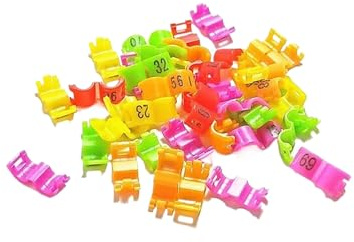 20Set Inner 2.7/3/4/4.5/5Mm Bird Dove Pigeon Parrot Leg Rings Small Birds Foot Rings Bird Clip Ring,multi,4.5mm
