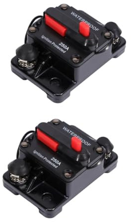 Gatuida 2stücke Wasserdichter Manuell Rücksetzbarer Sicherungsautomat Mit Schalter Für Und Boote Hochsensitiver Schutzschalter Für Elektrische Geräte Und Hochstromkreise