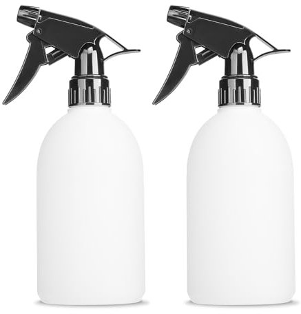 KREMORV Leere Sprühflaschen 500ml/16oz HDPE Wassersprühflasche keine Leckage Mist Stream, Nebelsprühflasche für Reinigungslösungen, Pflanzen, Bleichmittel, Essig, Alkohol