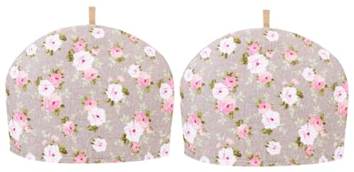 Cabilock 2pcs Teapot Protector Printing Tea Cozy Teapot Warm Cover for Household Keeps Your Warm for Tea Lovers Fits