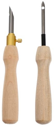 STOBOK 2 Stück Punch Nadel Stickerei Holzgriff 3,5mm 5mm Verstellbar Edelstahl Stanznadeln Für Selbstgemacht Stickwerkzeug Anfänger Und Fortgeschrittene