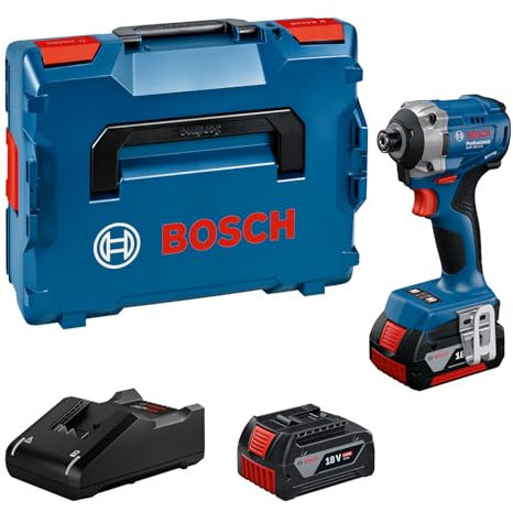 Bosch Professional 18V System Avvitatore con percussione a batteria GDR 18V-215 (incl. 2x GBA 18V 4.0Ah, caricabatteria GAL 18V-40, L-BOXX)