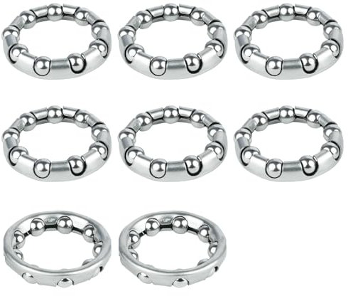 NONGYU 8Pcs Bicycles Balls Bearing Retainer Mountain Bike Headsets Caged Balls Bearing Bicycles Fork Hubs Bottom Bracket Bearing