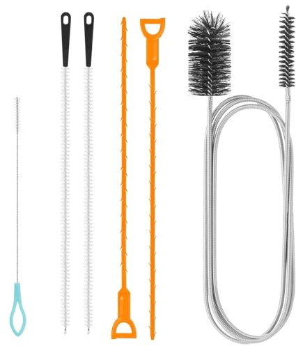 6 strumenti multifunzionali per sbloccare gli scarichi idraulici del bagno, della doccia e cucina, rimozione intasamenti dei capelli