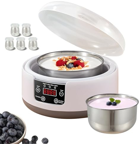 36 Hour Yogurt Maker with Temperature Control, Ultimate Probiotic Yogurt Maker, 1.2L Automatic Digital Yoghurt Maker Machine