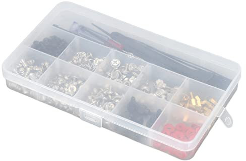 362Pcs Stainless Steel Computer Screw Set with Various Sizes, Easy to Carry for Install or Repair Internal CPU Disk, Motherboard