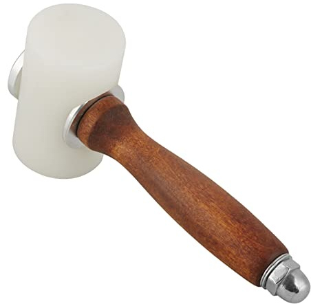 Martello in Pelle, Strumento Pratico con Manico in Legno per Artigianato in Pelle for Hobbisti Sculture e Lavorazione Manuale