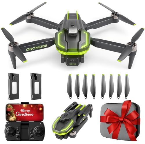 Dron con Camara 4K para Niño y Adultos RC Quadcopter con Motor sin Escobilla Mini Drone FPV con 40min de Vuelo/Altitud Retención/Fotografía Gestos, Juguete Regalo para Niño Cumpleaño Navidad (Black)