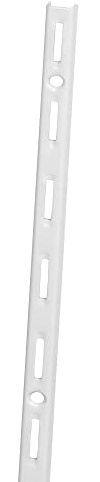 ib style - 2 Stück Wandschiene Single | Einreihiges System | 6 Abmessungen | 4 Farben | L 200 cm Weiss - für Regalträger Regalsystem Winkel Regalhalter Regalwinkel