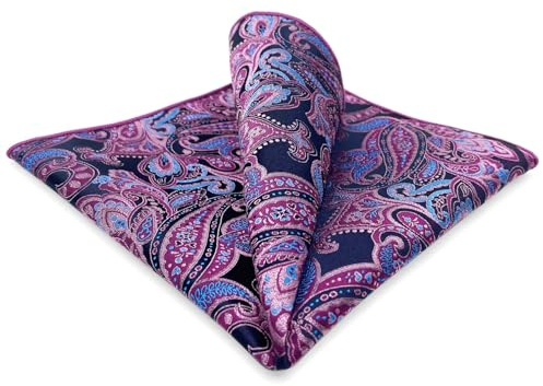 S&W SHLAX&WING Pañuelo para Hombres Azul Marino Morado Rosa Boda