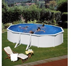 Gre - piscina acero blanca - redonda 610x375x132 cm