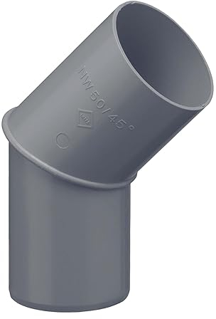 INEFA Coude Descente 45° PVC 50mm Anthracite Raccord Tuyau Pluvial Montage Facile