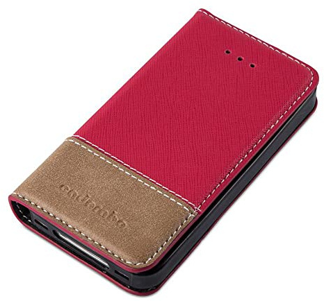 cadorabo Coque pour Apple iPhone 4 / iPhone 4S en Rouge Brun - Housse Protection avec Fermoire Magnétique, Stand Horizontal et Fente Carte - Portefeuille Etui Poche Folio Case Cover