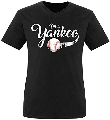 EZYshirt® I`am a Yankee Baseball Shirt Herren T-Shirt V-Neck