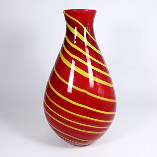 CRISTALICA Glasvase Blumenvase Dekovase Red Twist 32cm rot