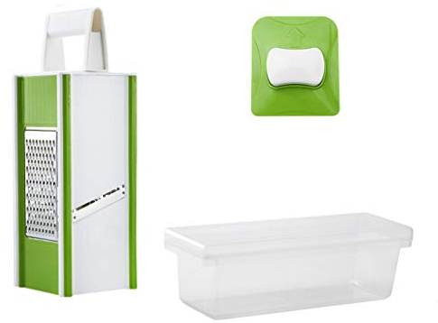 Râpe Râpe-4 faces en acier inoxydable Grand Grater 10 pouces for le fromage parmesan, le gingembre, légumes, Gadgets de cuisine Petits outils