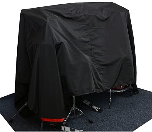 YLFYS Schlagzeug-Abdeckung, Schutzhülle Für Drum Set Staubschutz Abdeckung Elektronisches Schlagzeug Drum Set Zubehör, Wasserabweisend, Staubdicht, Black(Size:200X275CM)