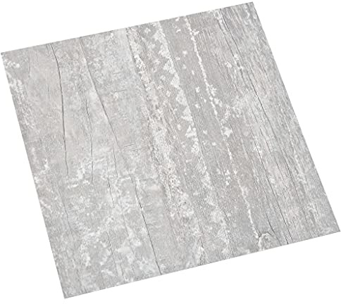 vidaXL 55x Lamas para Suelo Autoadhesivas Baldosa Azulejo Salón Habitación Antiestático Ignífugo Impermeable Antideslizante PVC 5,11 m² Gris