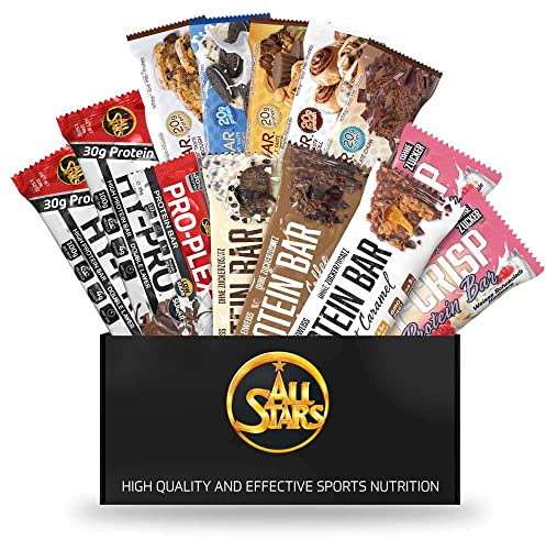 ALL STARS Protein Riegel Mix Box, 14 Stück, 5 Sorten, Low Sugar | Proteinriegel Probierpaket, 14 Protein Bars, 5 verschiedene Sorten, Low Carb Auswahl, ideal für Training & Alltag