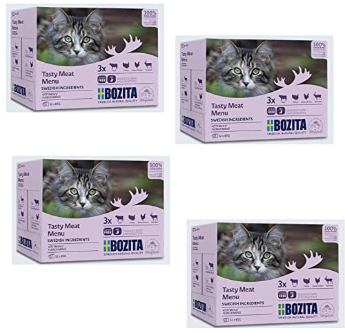 Bozita Multibox Tasty - Meat - Menu Katzenfutter - Bundle - 4 x 12 x 85g