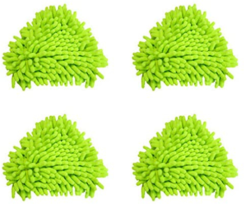 Multi-Purpose Triangular Mop Heads Mini Brush Head Replacement Rotatable Adjustable Home Wall Ceiling Floor Cleaning, 16*16CM Green Mops