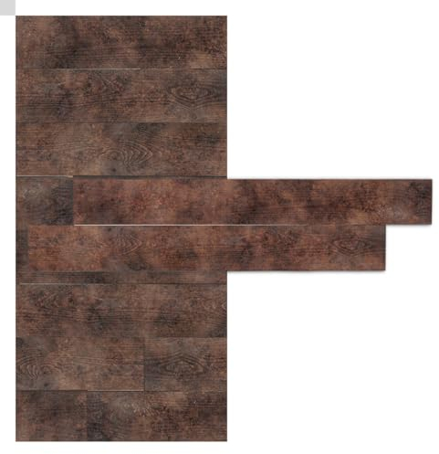 iWerk® Echtholz Wandpaneele selbstklebend | Premium Holzpaneele für Wand & Decke | Moderne Wandverkleidung für Wohnzimmer, Schlafzimmer & Kinderzimmer | Design „Erd“ – 78 × 10 × 0,5 cm