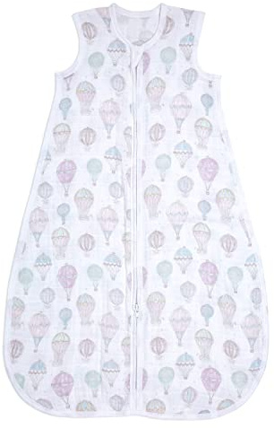 aden + anais™ Leichter Bio-Baumwoll-Musselin-Schlafsack 1,0 TOG Above The Clouds-in The Sky (0-6 Monate)