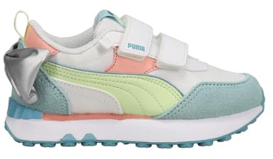 PUMA Kids Girls Rider Fv Bow Slip On Sneakers Shoes Casual - Green, White - Size 2 M