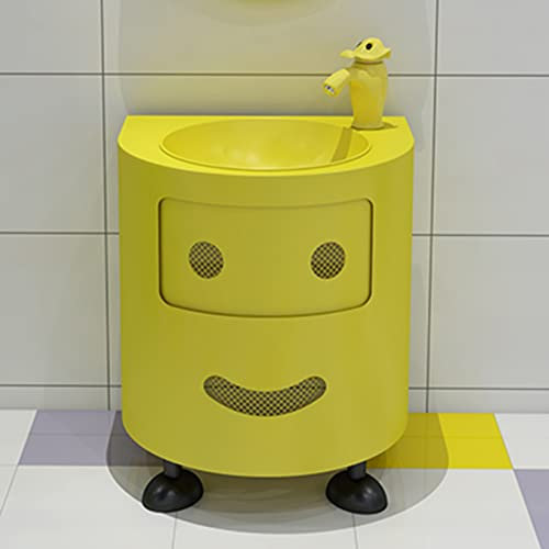 ZARBAILRE Meuble Salle De Bain, Style Industriel Meuble sous Lavabo Salle De Bain, sur Pied Meuble Vasque Salle De Bain (C)