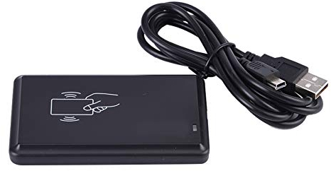 flexman Lecteur de Carte d'Identité USB S50/S70 13,56 MHz, Lecteur de Carte à Puce sans Contact avec LED, Buzzer, Distance de Lecture 10 cm pour L'Identification du Personnel, la Logistique