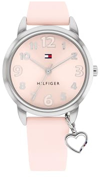 Tommy Hilfiger Uhr mit DREI-Zeiger-Quarzwerk für die Jugend mit Edelstahlarmband oder Silikonarmband – Verfügbar in Silber, Blau, Rosa oder Schwarz