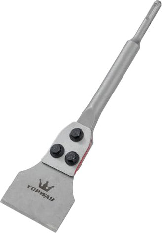 TOPWAY SDS Plus Scalpello per Piastrelle 3 Pollici (300mm x 75mm) Raschietto per Pavimenti, Scalpello a Spatola per Rimozione di Piastrelle, Tappeti, Linoleum 121114