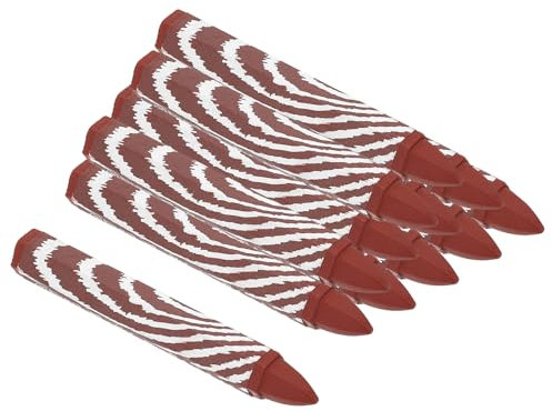 PATIKIL Lumber Marking Crayons, 12 Pack 4.1x0.6 Wax Tire Marker Drawing Crayons for Wood, Glass, Ceramics, Cartons, Cloth, Stone, Brown