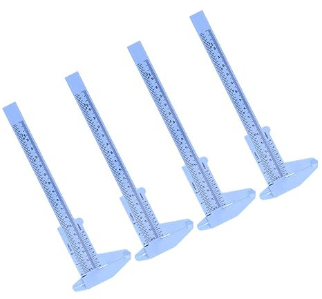 WATIIFUFU 4Stücke Kleiner Messschieber Kunststoff Messgerät Tragbar für Präzise Messungen 150mm mit Nonius Leicht und Langlebig für Selbstgemacht und Hobbyprojekte