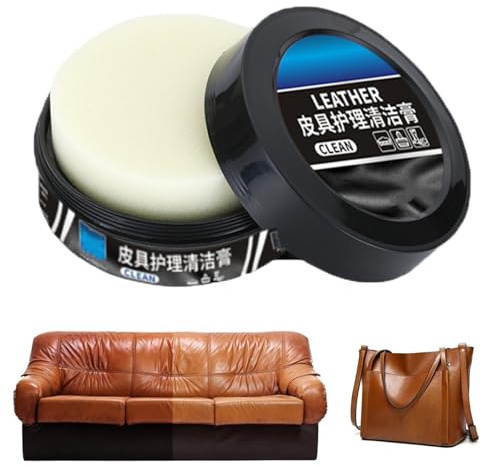 Cleaning and Care Cream &Cleaning Paste for Leather Care,Leather Cleaner and Conditioner,Leather Color Restorer for Couches,Leather Moisturizer for Car Seats (1Pc)