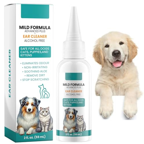 FresFresi Aloe-based Ear Cleanser for Dogs and Cats - Quick Relief from Infections and Odors, Gently Clears Debris and Wax - For Clean and Happy Pets