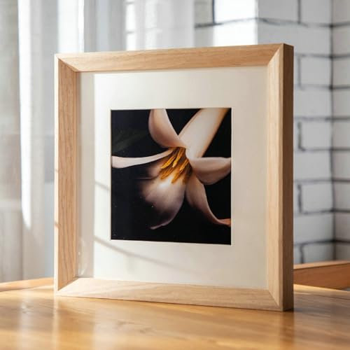 Ayoiow Photo Frames 25x25 cm Helles Holz Holz Photo Frame für Familie Fotorahmen Wand
