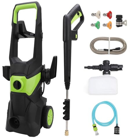 Idropulitrice elettrica ad alta pressione, 4200 PSI 2.5 GPM Power Washer con 4 ugelli Quick Connect, macchina per lavaggio ad alta pressione con cannone a schiuma, per auto, recinzioni, vialetti