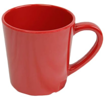 A-to-Z Supply CR9018PR Mug/Cup, 7 oz., 3-1/8 Dia., Break-Resistant, Dishwasher Safe, Melamine, Pure red, BPA Free, NSF, Pack of 12