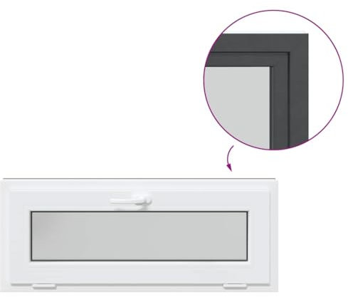 vidaXL Finestra Seminterrato RISOR 110x40 cm Tilt 3 Vetri Antracite, Finestra di Uscita, Finestra della tramoggia, Finestra nel seminterrato