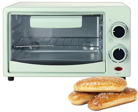 Mini-four électrique, grille-pain à convection 12 L, four à gâteaux, machine à petit-déjeuner, contrôle de température réglable de 0 à 230 °C, for la cuisine, les restaurants, for rôtir, cuire, grille