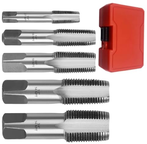 Set Maschiatori | Filettatrice Manuale Idraulica in Acciaio al Carbonio - Utensili da Taglio Meccanici per Costruzioni e Officina Domestica