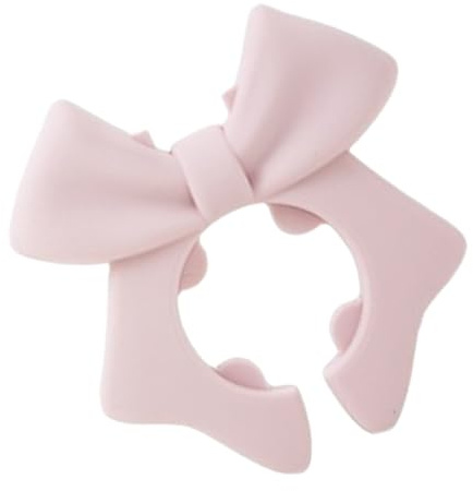 Supporto per cucchiaio, clip in silicone, 6,5 x 6,5 cm, resistente al calore, design , , di medie dimensioni, rosa, 1 pezzo, per piano di lavoro da cucina, tavolo, piano cottura
