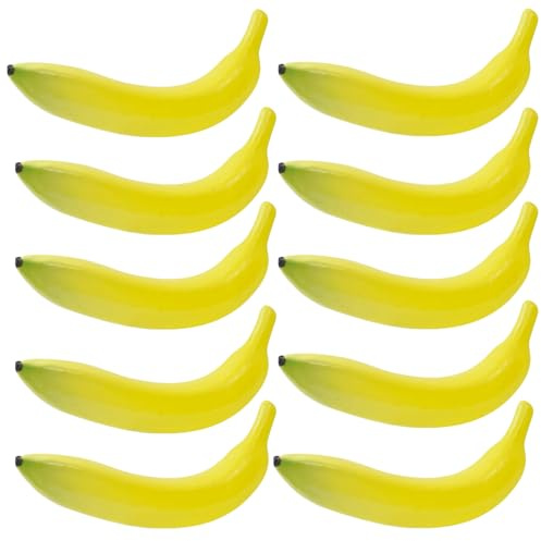 FengYour 10PCS Banane Artificiali per Decorazione,Frutta Finte,Banane Artificiali Decorazione per Cucina,Casa,Festa di Natale,Pub,Tavolo,Cestino,Fotografia