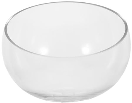 Ipetboom Pot De Fleurs Demi-Rond Transparent Verre Vase Hydroponique pour Plantes Succulentes Cache-Pot pour Petits Espaces