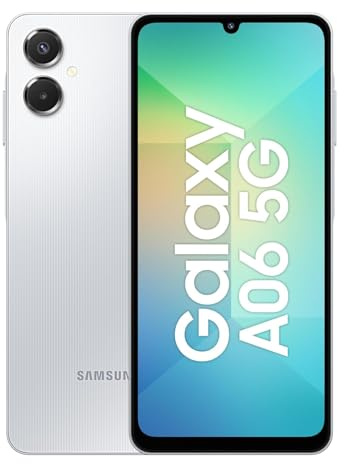 Samsng Galaxy A06 5G 4GB RAM, 128GB Storage | 50MP Dual Camera | 4 Gen OS Upgrades | IP54 Rating | Voice Focus (Light Gray)