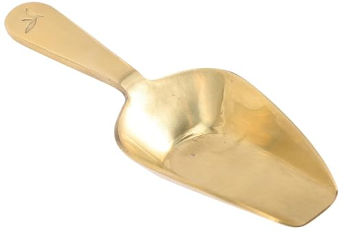 Homoyoyo Praktischer Messing teelöffel für Losen Tee Glatter Metalllöffel mit Handgefertigtem Mini design Robustes Dosierwerkzeug für Tee und Kaffee Eleganter Kaffeelöffel für Küche und
